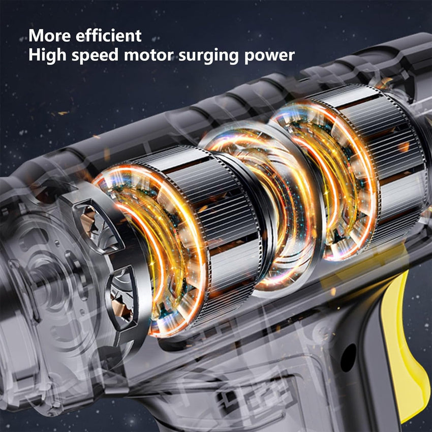 Tire Inflator Pump with Emergency LED Light - 12V