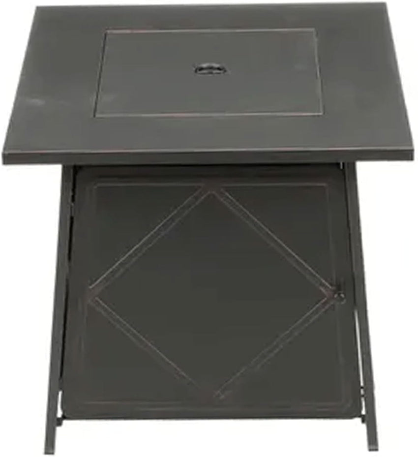 Four Seasons Patio Dual Heat 50.000 BTU Square Gas Fire Pit