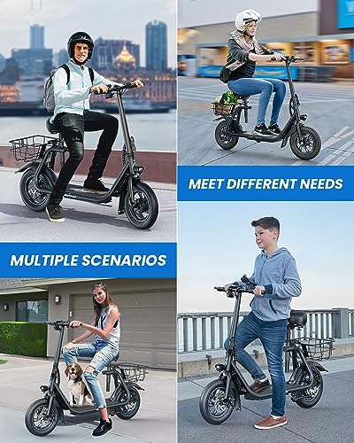URBANMAX C1 Electric Scooter with Seat. 450W Powerful Motor up to 22 Miles Range