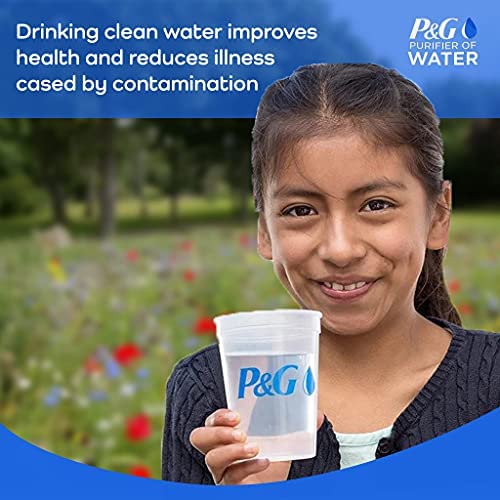 P&G Purifier of Water Portable Water Purifier Packets (Box of 240 Packets). Emergency Water Filter Purification Powder Packs for Camping. Hiking. Backpacking. Hunting. and Traveling.