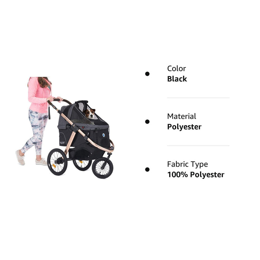 Jogging Sports Stroller with Comfort Rubber Wheels/Zipper-Less Entry/1-Hand Quick Fold/Aluminum Frame for Small/Medium Dogs. Cats and Pets (Green Camo)