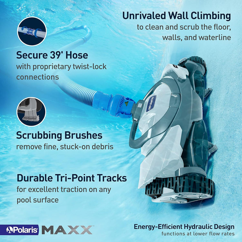 Premium Suction-Side Automatic Pool Cleaner for All In-Ground Pool Surfaces. Smart Navigation. Energy Efficient. Halo Technology for Easy Debris Removal