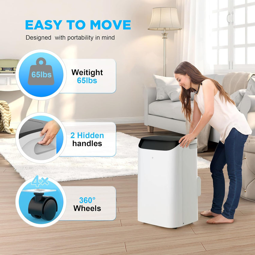 Portable Air Conditioners with Remote Control. 3-in-1 Free Standing Cooling AC Unit with Fan & Dehumidifier. Cools Room up to 700 sq.ft. Smart/Sleep Mode.3 Speed.Auto Swing.24H Timer