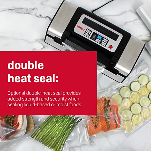 Nesco Deluxe Food VS-12 Vacuum Sealer. 130 Watts. Kit Bags & Viewing Lid