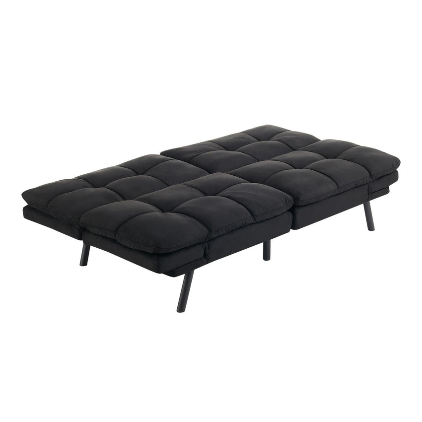 Mainstays Memory Foam Futon. Black Faux Suede Fabric