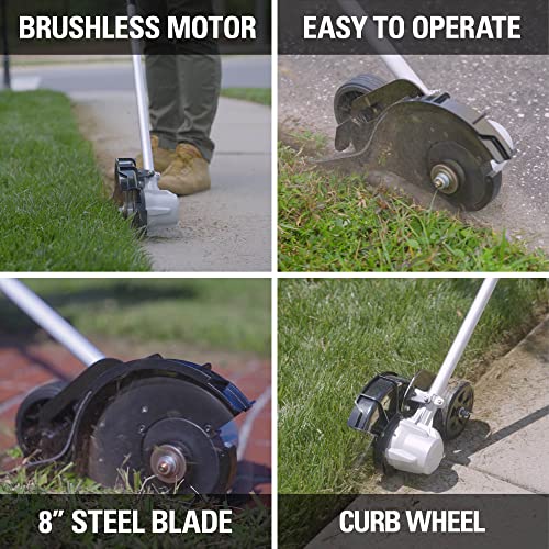 40V 8 Brushless Edger. 4.0Ah USB Battery and Charger Included