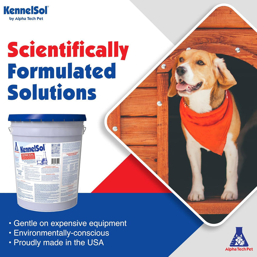 1-Step Kennel Cleaner - EPA Registered Liquid Concentrate Disinfectant and Deodorizer. Effective Against Bacteria and Viruses - 5 Gallons by Alpha Tech Pet