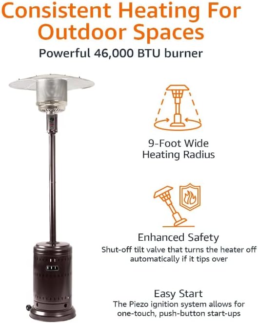 46.000 BTU Outdoor Propane Patio Heater