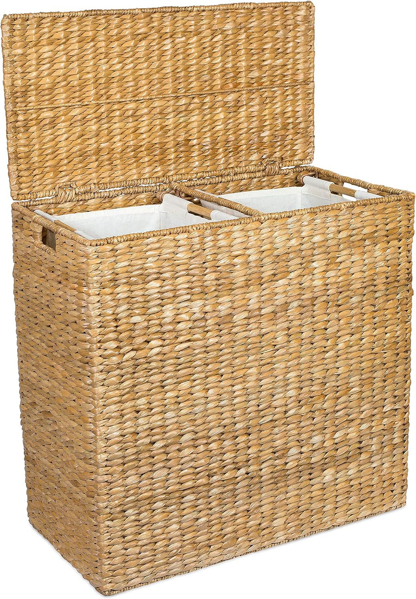 Extra large split gift basket with lining