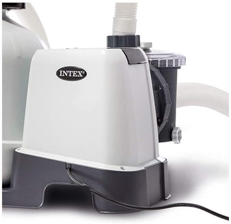 Intex 26651EG Krystal Clear 16 Inch 3.000 GPH Above Ground Pool Sand Filter Pump with Automatic Timer. GFCI. and 6 Function Control. Gray
