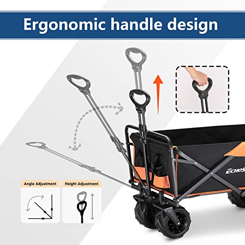 Heavy Duty 350 lb Capacity Foldable Wagon with Large Wheels