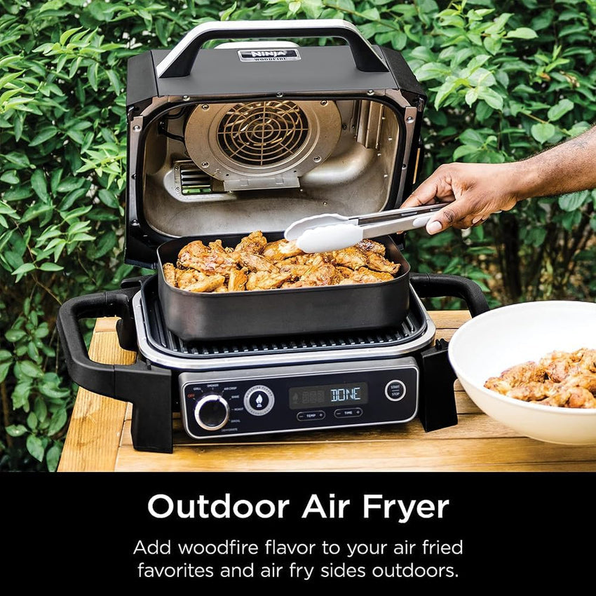 Professional Outdoor Grill and Smoker. Built-in Thermometer. 7-in-1 main grill. BBQ Smoker. Air Fryer. Bake. Bake. dehydrate. Grill. Firewood Pellet. Portable. electric (updated)