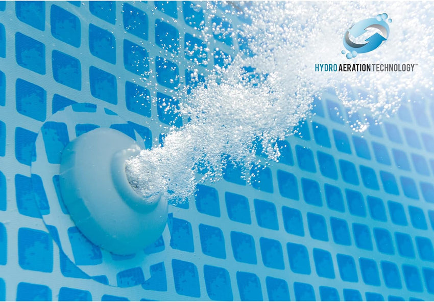 Intex 26651EG Krystal Clear 16 Inch 3.000 GPH Above Ground Pool Sand Filter Pump with Automatic Timer. GFCI. and 6 Function Control. Gray