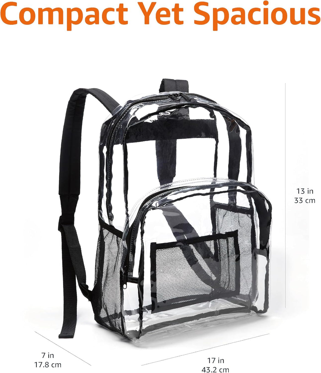 Basics Transparent Clear School Backpack