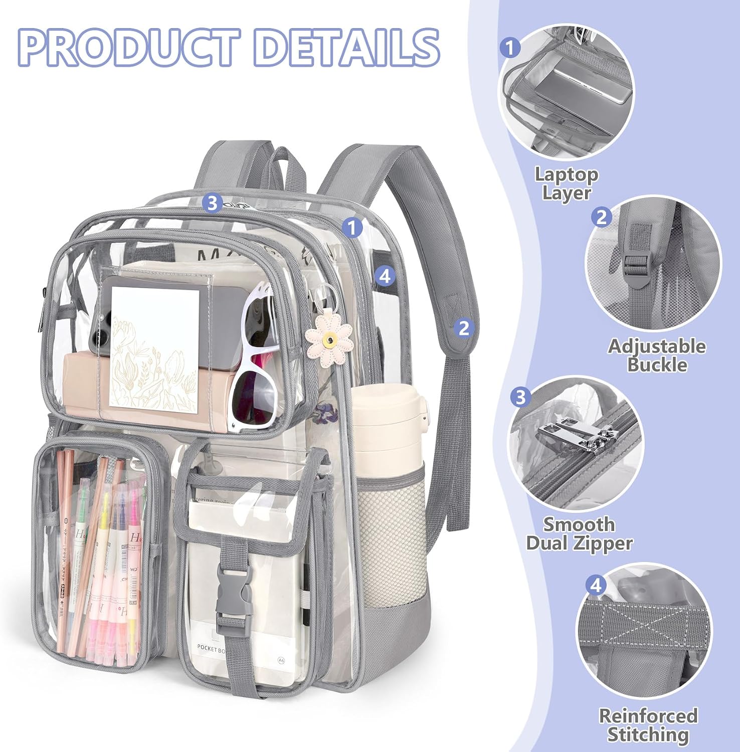 Clear Backpack for School