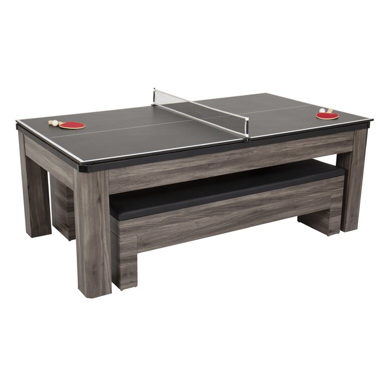 7' 3-in-1 Combination Table Includes Billiards. Table Tennis. & Dining Table