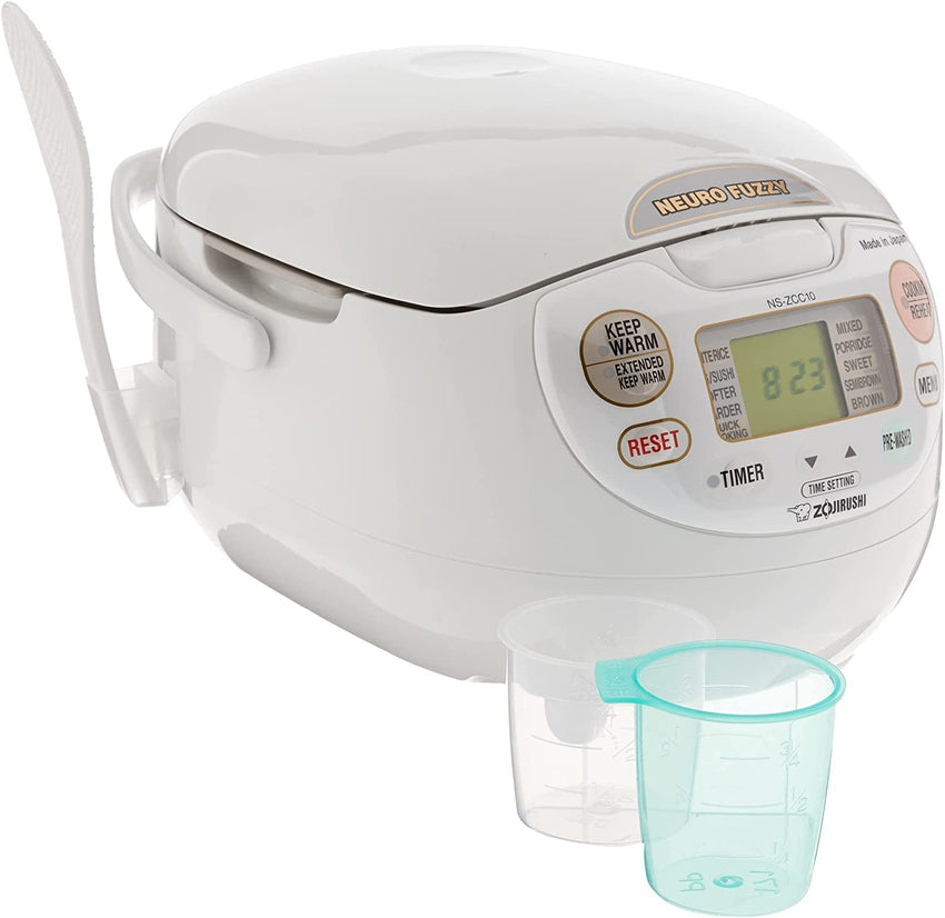 Zojirushi. Made in Japan Neuro Fuzzy Rice Cooker. 5.5-Cup. Premium White