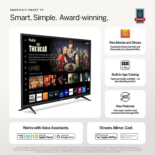 VIZIO 40-inch D-Series Full HD 1080p Smart TV with AMD FreeSync. Apple AirPlay
