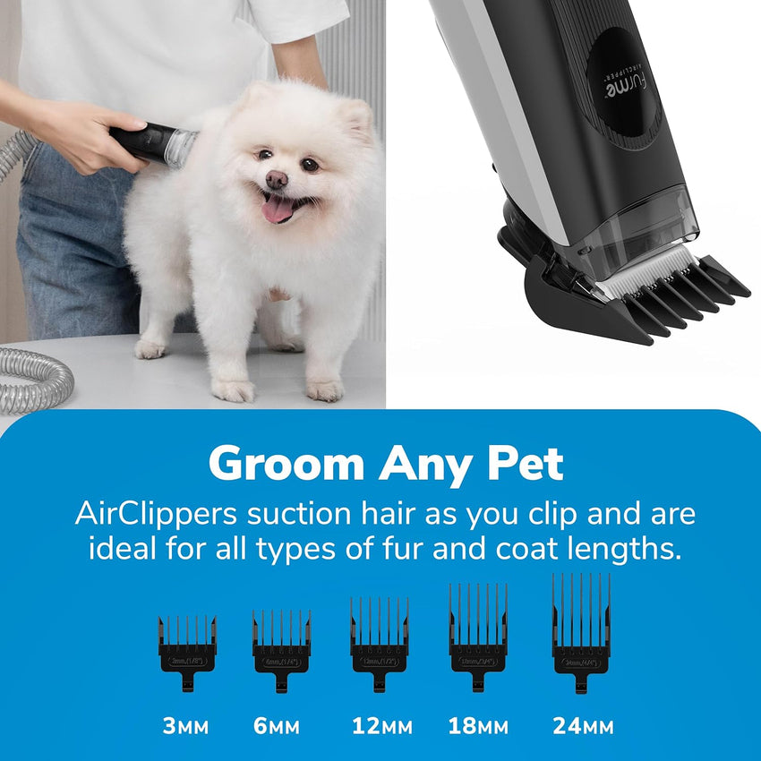 Professional Plus Pet Grooming Vacuum Kit. 5 Pet Grooming Tools. 2L Canister. Works for All Dogs. Cats. and Pet Fur