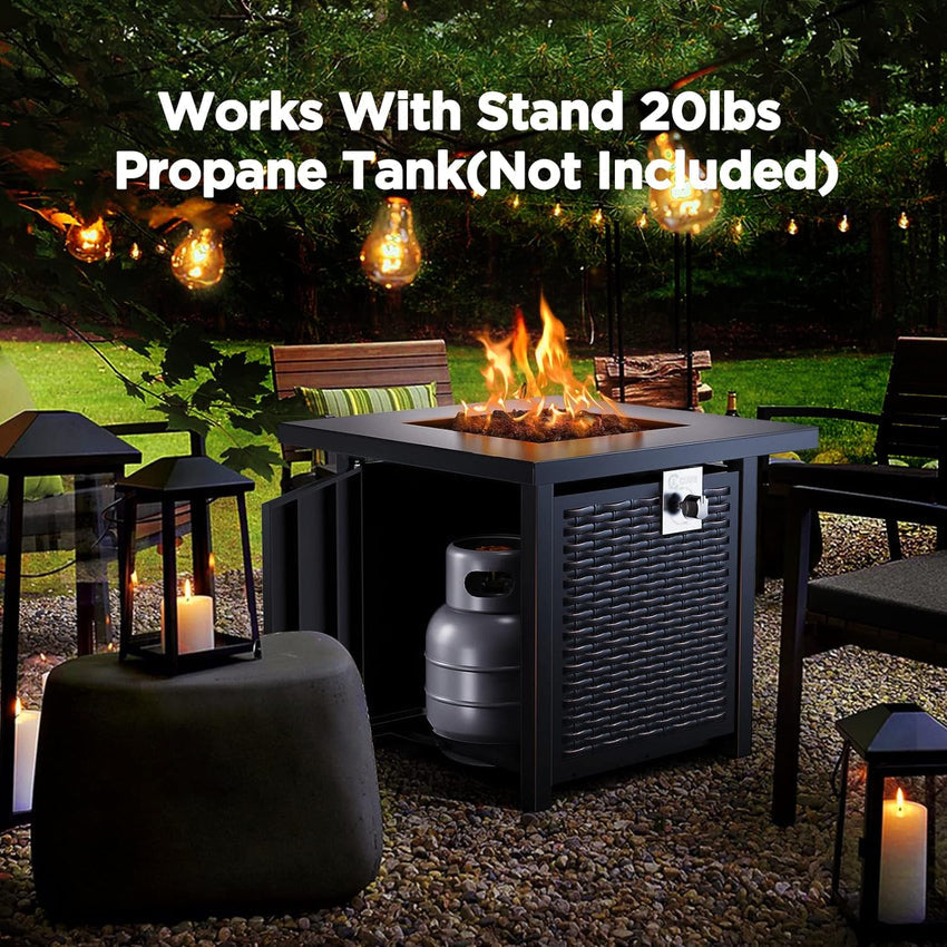 Gas Fire Pit Table. 50.000 BTU Outdoor Propane Fire Pit