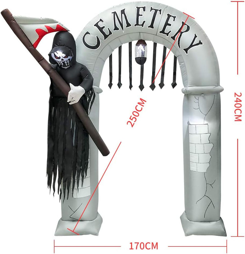 Halloween Inflatable Grim Reaper's Arch. 7.8 ft.