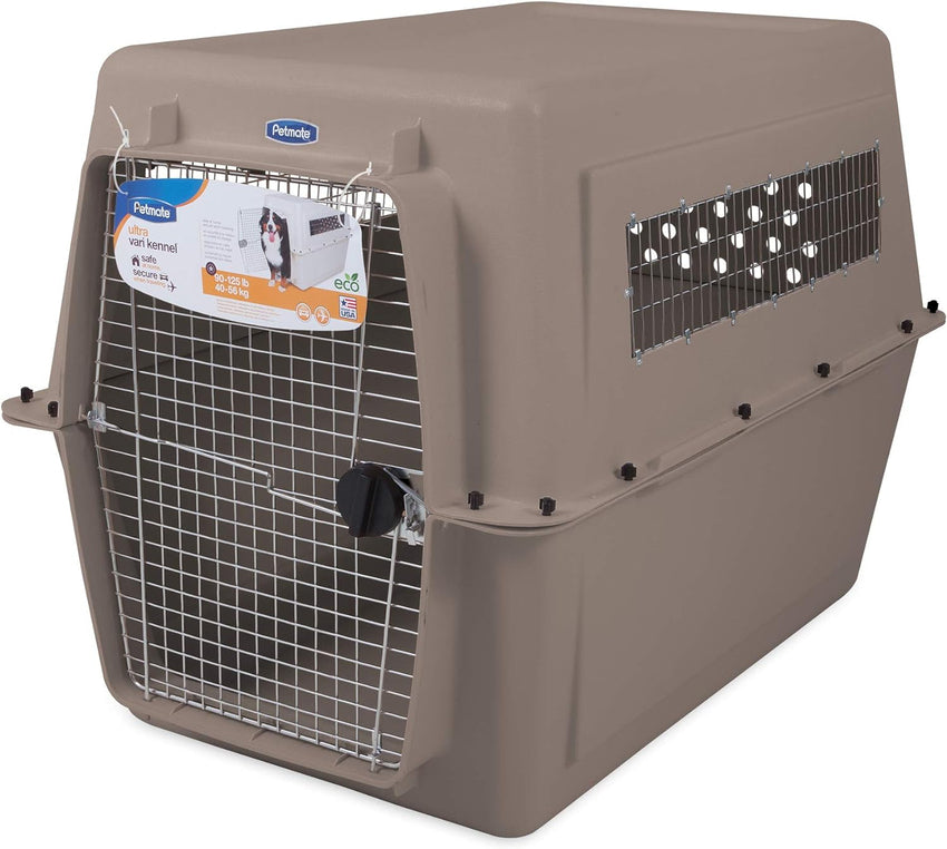 Petmate Ultra Vari Dog Kennel for Extra Large Dogs (Durable. Heavy Duty Dog Travel Crate. Made with Recycled Materials. 48 in. Long) 90 to 125 lbs. Made in USA