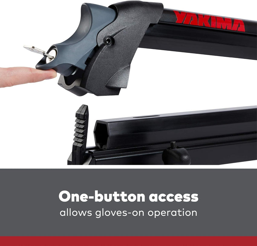 Yakima. PowderHound 6 Ski & Snowboard Mount. Fits Up to 6 Pairs of Skis or 4 Snowboards. Rides Quietly. Fits Most Roof Racks. Black