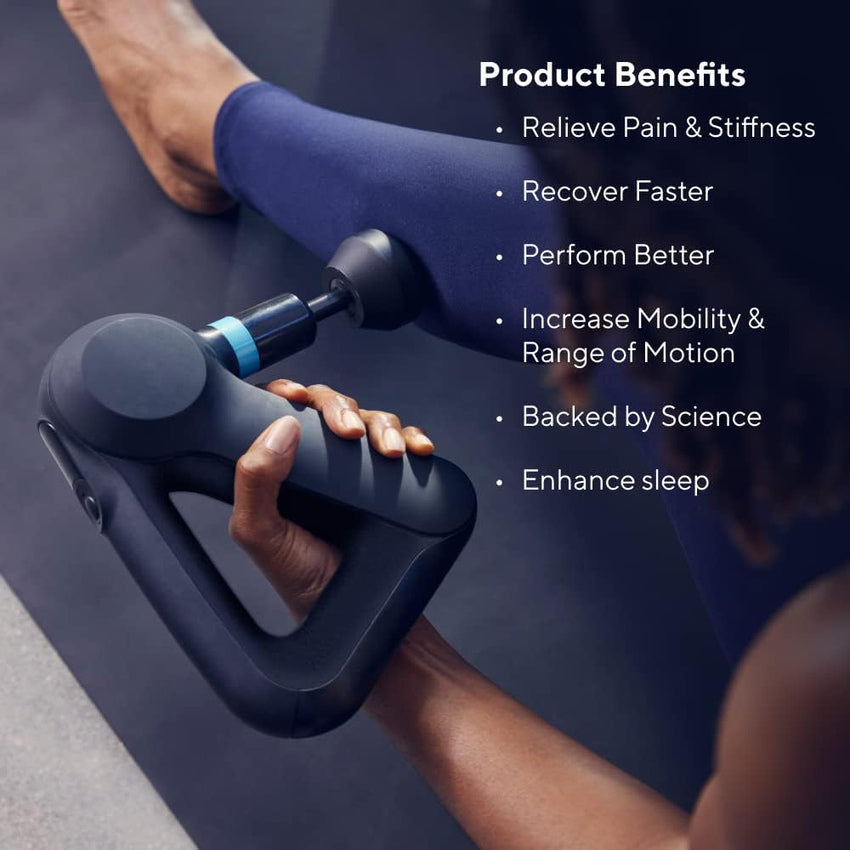 TheraGun Elite Ultra-Quiet Percussion Massage Gun for Deep Tissue Muscle Pain Relief. Handheld Electric Massager Perfect for Neck. Back. and Full Body Tension. Bluetooth and USB-C Charging. 5th Gen