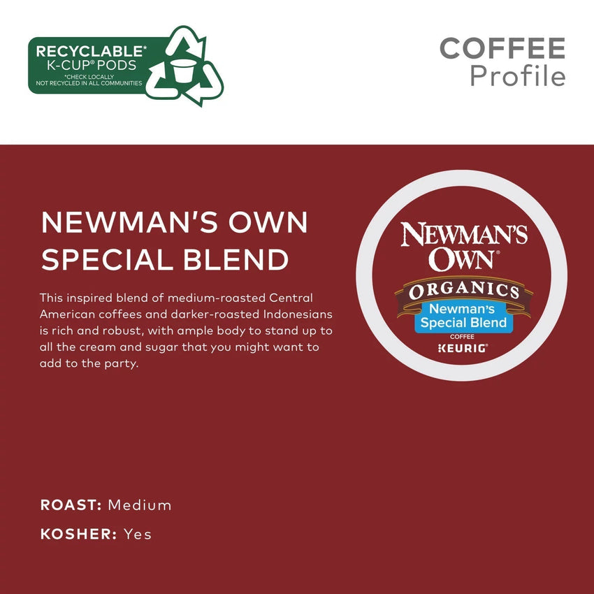 Newman's Own Organics Coffee K-Cup Pods. Special Blend (100 ct.)