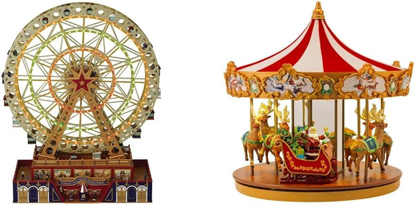 World's Fair Ferris Wheel Musical Animation Indoor Christmas Decor. 15. Gold & Very Merry Carousel Musical Animation Indoor Christmas Decor. 12. Red