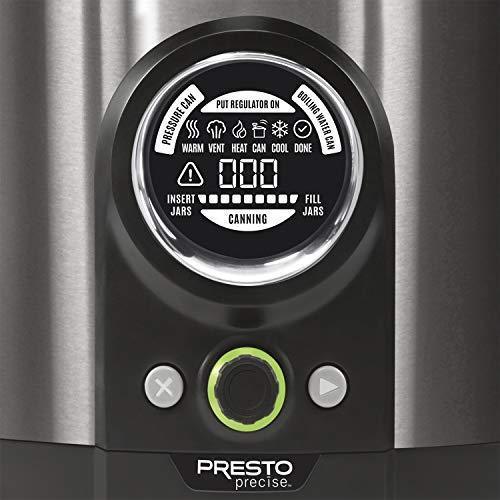 Presto 02144 12Qt Digital Canner. Black Stainless