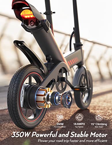 Sailnovo 14'' Electric Bicycle for Adults and Teenagers. Folding Electric Bike with Built-in Li-ion Battery