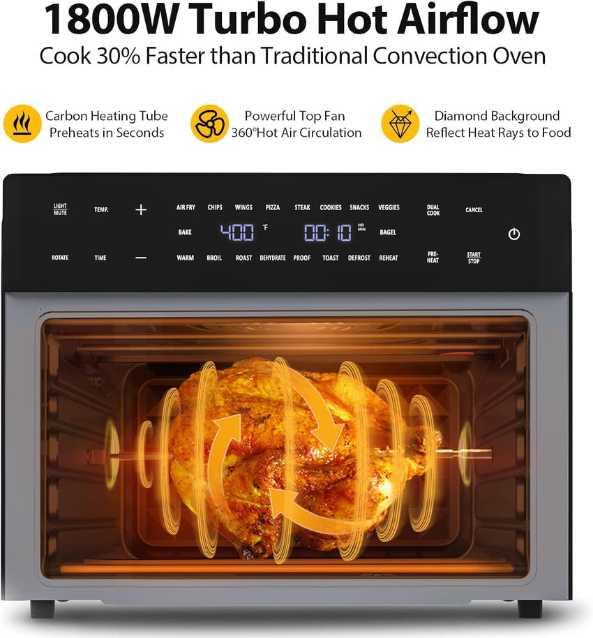 Extra Large Air Fryer. 19-in-1 Air Fryer Oven Combo